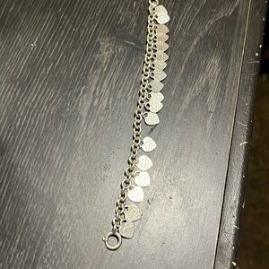 TIFFANY & CO BRACELET missing two heart charms size small